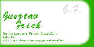 gusztav frick business card